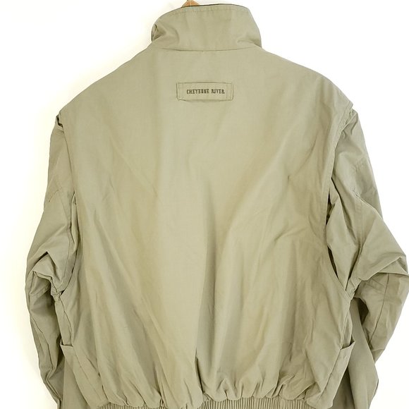 Habersham Vineyards Winery Jacket Men's Med Lined Khaki Full Zip Cheyenne River - Picture 4 of 15
